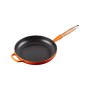 Cast iron pan with wooden handle Ø28cm orange