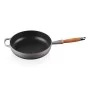 Le Creuset Cast iron sauté pan with wooden handle Ø28cm light grey Le Creuset Cast iron sauté pan with wooden handle Ø28cm light grey