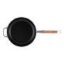 Cast iron sauté pan with wooden handle Ø28cm light grey