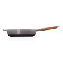 Cast iron sauté pan with wooden handle Ø28cm light grey