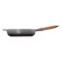 Le Creuset Cast iron sauté pan with wooden handle Ø28cm light grey Le Creuset Cast iron sauté pan with wooden handle Ø28cm light grey