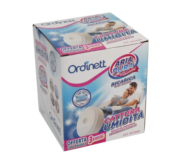 Mitruma absorbētāja papildināmās tabletes 450g x 3 gab. neitrāla smarža Mitruma absorbētāja papildināmās tabletes 450g x 3 gab. neitrāla smarža