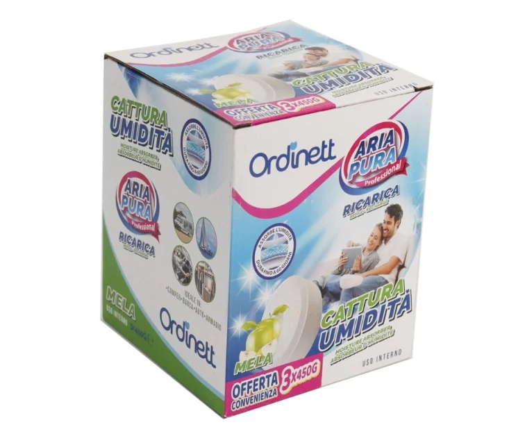 Drėgmę sugeriančios užpildo tabletės 450g x 3 vnt. obuolys