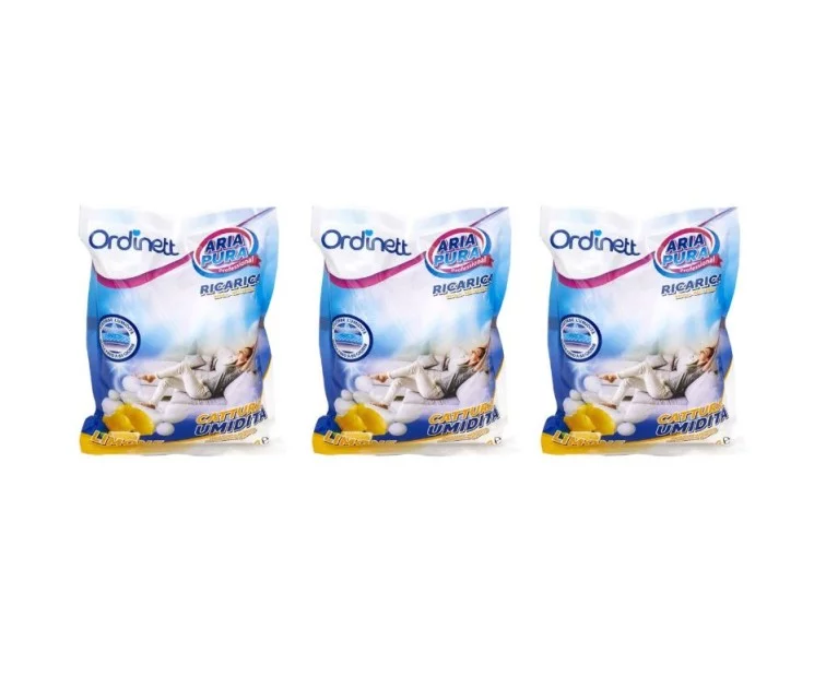 Drėgmės sugėriklio pridėjimas 3 vnt. x 450 g citrina Drėgmės sugėriklio pridėjimas 3 vnt. x 450 g citrina