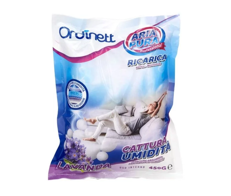 Drėgmės sugėriklio pridėjimas 3 vnt. x 450 g levandos Drėgmės sugėriklio pridėjimas 3 vnt. x 450 g levandos