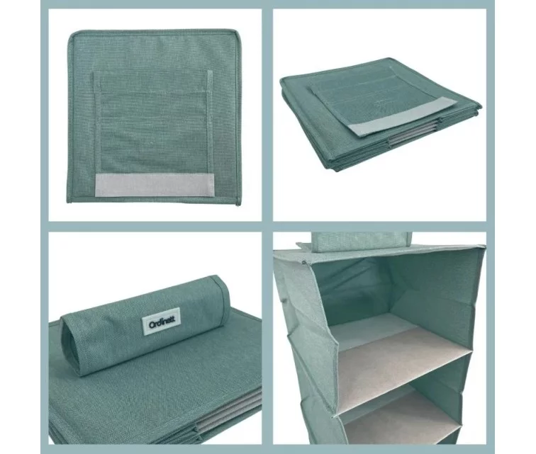 Hanging organizer with 4 shelves 30x30x80cm Mint Hanging organizer with 4 shelves 30x30x80cm Mint