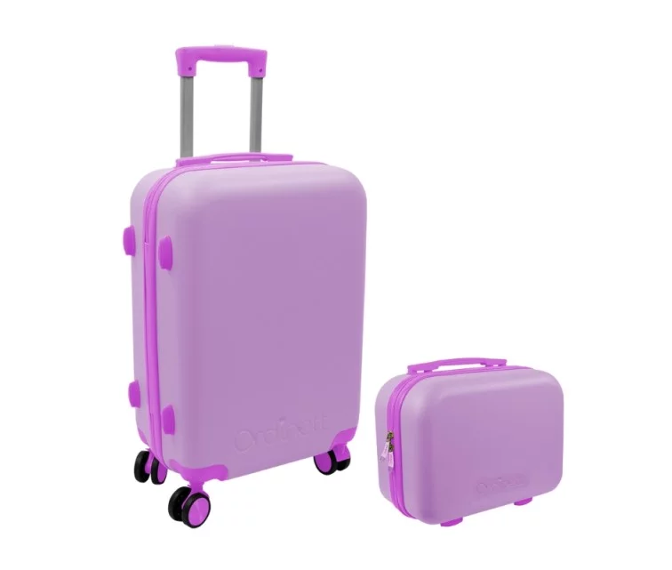 Suitcase set 2 pcs 43L (36x23x56cm) + 15L (24x17x33cm) pink Suitcase set 2 pcs 43L (36x23x56cm) + 15L (24x17x33cm) pink