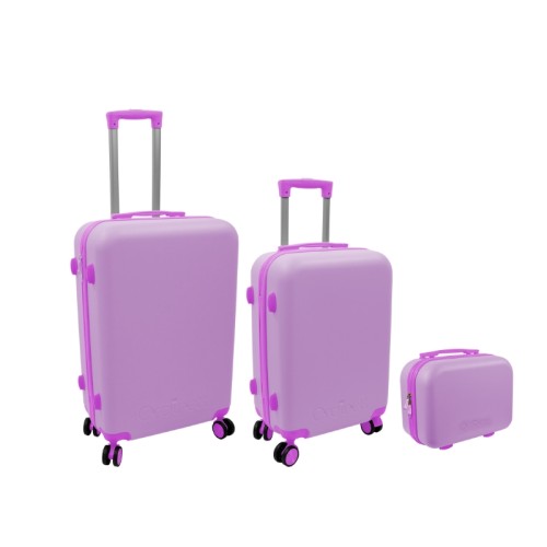 Čemodānu komplekts 3 gab. 60L (42x25x64cm) + 43L ( 36x23x56cm)+ 15L (24x17x33cm) rozā Čemodānu komplekts 3 gab. 60L (42x25x64cm) + 43L ( 36x23x56cm)+ 15L (24x17x33cm) rozā