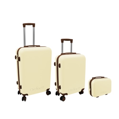 Čemodānu komplekts 3 gab. 60L (42x25x64cm) + 43L ( 36x23x56cm) + 15L (24x17x33cm) balts Čemodānu komplekts 3 gab. 60L (42x25x64cm) + 43L ( 36x23x56cm) + 15L (24x17x33cm) balts