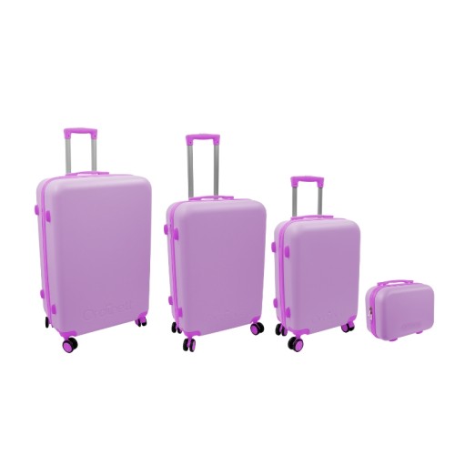 Čemodānu komplekts 4 gab. 98L (48x29x75cm) + 60L (42x25x64cm) + 43L ( 36x23x56cm) + 15L (24x17x33cm) rozā Čemodānu komplekts 4 gab. 98L (48x29x75cm) + 60L (42x25x64cm) + 43L ( 36x23x56cm) + 15L (24x17x33cm) rozā