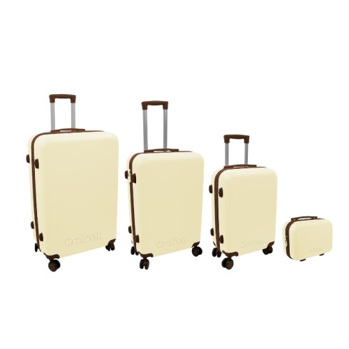 Čemodānu komplekts 4 gab. 98L (48x29x75cm) + 60L (42x25x64cm) + 43L ( 36x23x56cm) + 15L (24x17x33cm) balts Čemodānu komplekts 4 gab. 98L (48x29x75cm) + 60L (42x25x64cm) + 43L ( 36x23x56cm) + 15L (24x17x33cm) balts