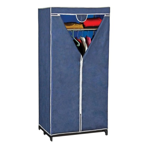 Drēbju skapis auduma Armadio Jolly 75x50x160cm zils Drēbju skapis auduma Armadio Jolly 75x50x160cm zils