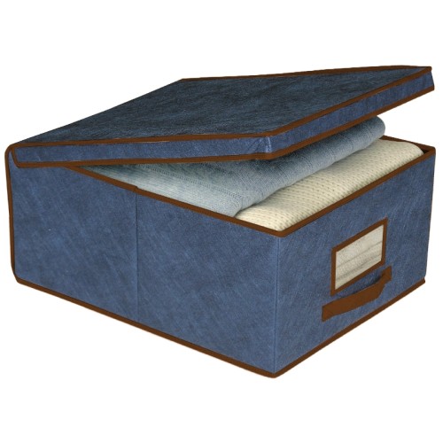 Box fabric 48x36x19cm Blue