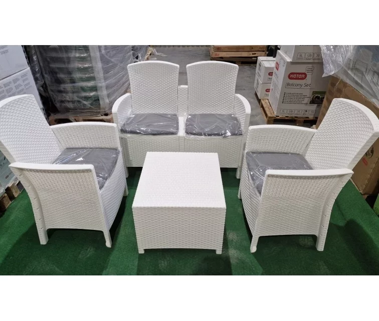 ( BEZ IEPAKOJUMA + SAKOMPLEKTĒTS ) Dārza mēbeļu komplekts Set Lido 2 Storage balts ( BEZ IEPAKOJUMA + SAKOMPLEKTĒTS ) Dārza mēbeļu komplekts Set Lido 2 Storage balts