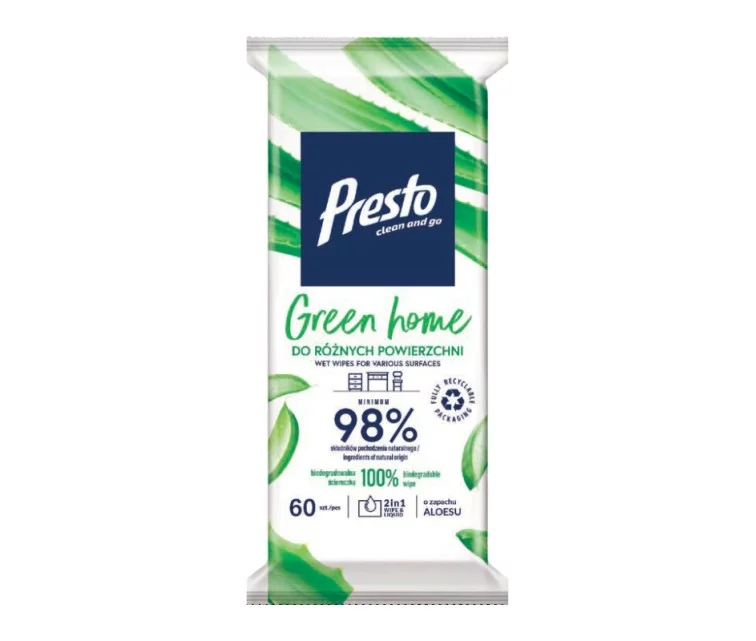 Mitrās salvetes dažādām virsmām Green Home 60 gab. Mitrās salvetes dažādām virsmām Green Home 60 gab.