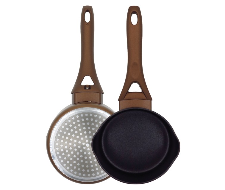 Saucepan Natura with glass lid Ø14 cm induction brown