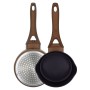 Saucepan Natura with glass lid Ø14 cm induction brown