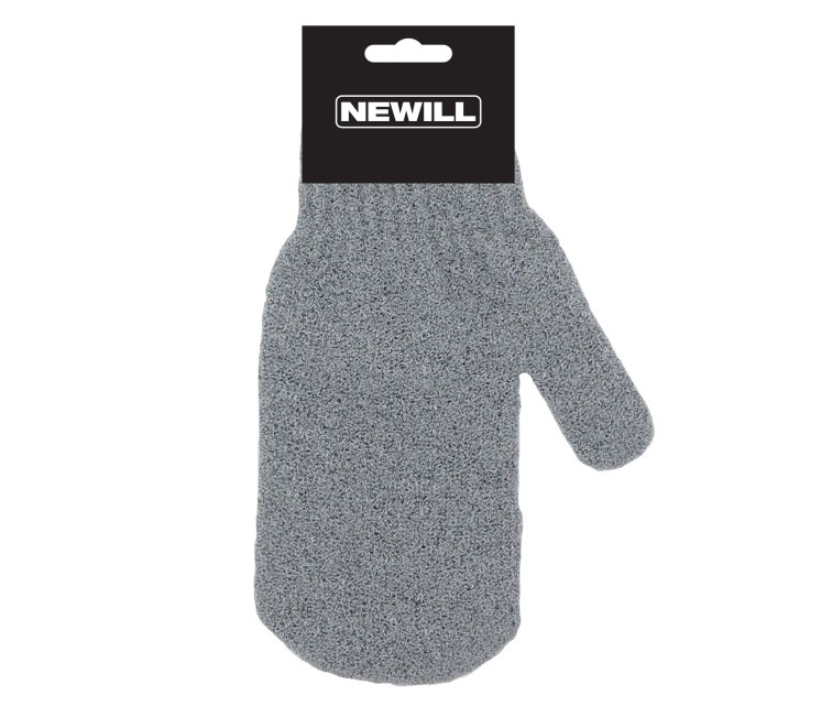 Scrubbing mitt light grey