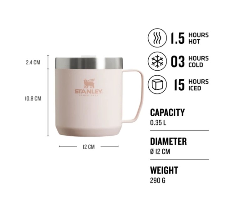 The Legendary Camp Mug Classic 0,35L light pink