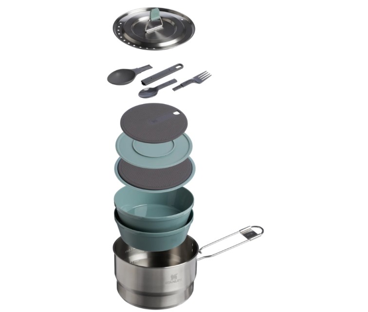 Ēdienu gatavošanas komplekts kempingā Wildfare Go Two Bowl Cook Set 1,1L zilganpelēks/tumši pelēks Ēdienu gatavošanas komplekts kempingā Wildfare Go Two Bowl Cook Set 1,1L zilganpelēks/tumši pelēks