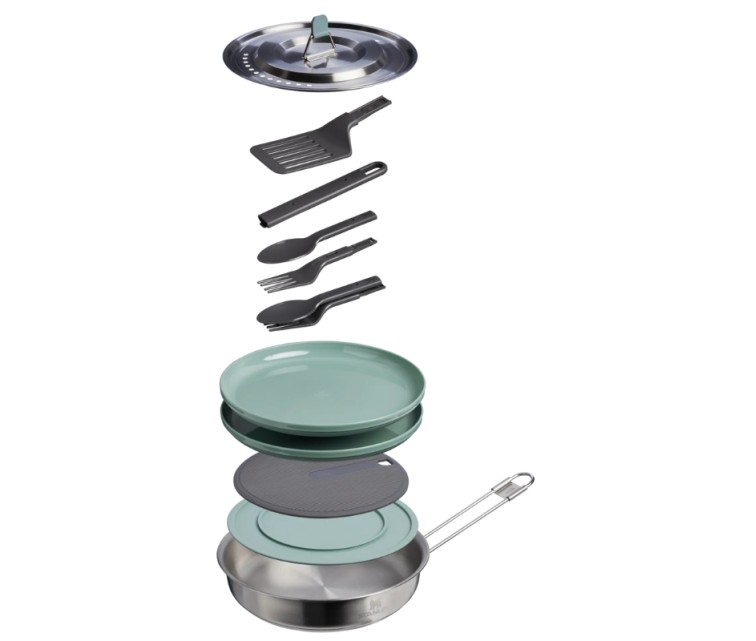 Ēdienu gatavošanas komplekts kempingā Wildfare Core Fry Pan Cookset 0,94L zilganpelēks/tumši pelēks Ēdienu gatavošanas komplekts kempingā Wildfare Core Fry Pan Cookset 0,94L zilganpelēks/tumši pelēks