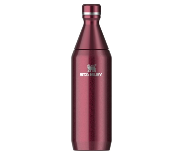 Termopudele The All Day Slim Bottle 0,6L glancēta tumši sarkana