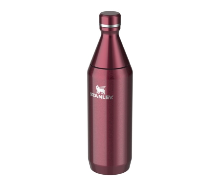 Termopudele The All Day Slim Bottle 0,6L glancēta tumši sarkana