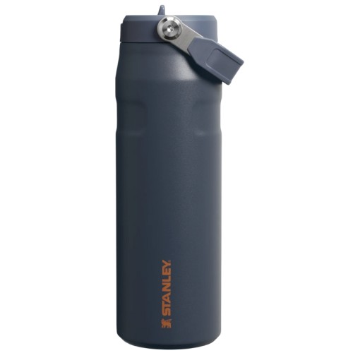 Termopudele ar salmiņu The IceFlow Bottle Flip Straw 2.0 0,7L pelēka