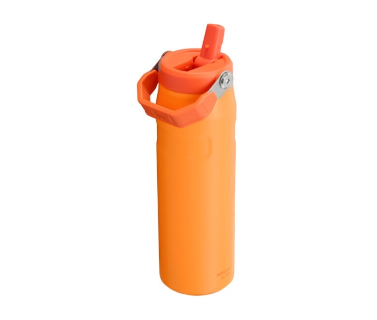 Termopudele ar salmiņu The IceFlow Bottle Flip Straw 2.0 0,7L oranža