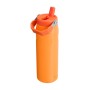 Termopudele ar salmiņu The IceFlow Bottle Flip Straw 2.0 0,7L oranža