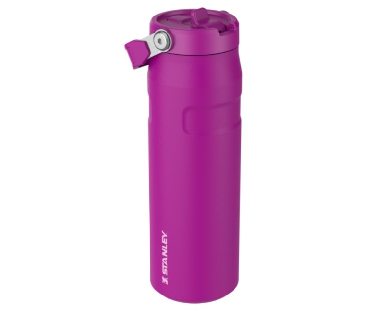 Termosas su šiaudeliu „The IceFlow Bottle Flip Straw 2.0“ 0,7 l, violetinis