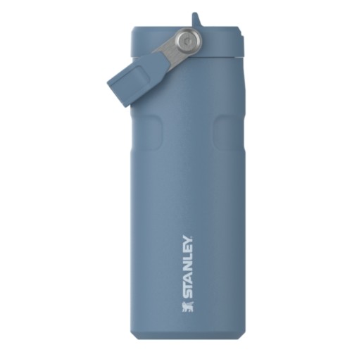 Termopudele ar salmiņu The IceFlow Bottle Flip Straw 2.0 0,47L zilganvioleta