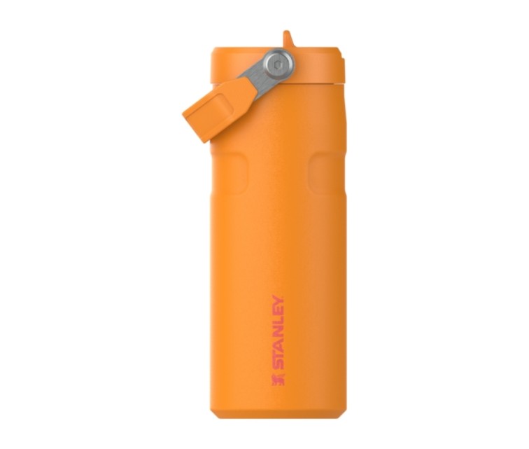 Termopudele ar salmiņu The IceFlow Bottle Flip Straw 2.0 0,47L oranža Termopudele ar salmiņu The IceFlow Bottle Flip Straw 2.0 0,47L oranža