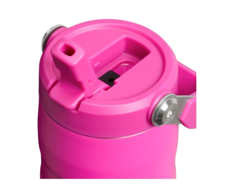 Termopudele ar salmiņu The IceFlow Bottle Flip Straw 2.0 0,47L violeta