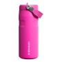 Termopudele ar salmiņu The IceFlow Bottle Flip Straw 2.0 0,47L violeta