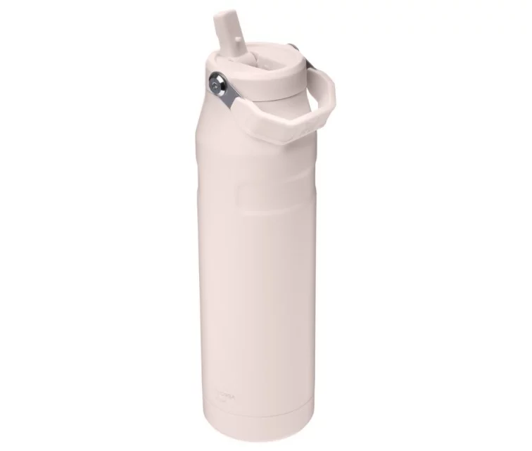 Thermos bottle with straw The IceFlow Bottle Flip Straw 2.0 1.06L light pink