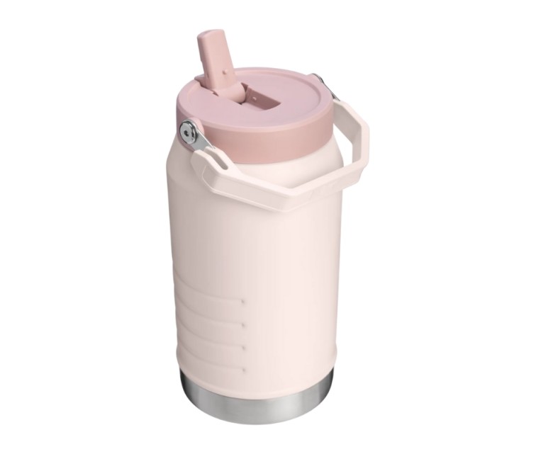 Termopudele ar salmiņu The IceFlow Flip Straw 2.0 Jug 1,90L gaiši rozā