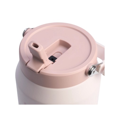 Termopudele ar salmiņu The IceFlow Flip Straw 2.0 Jug 1,90L gaiši rozā  