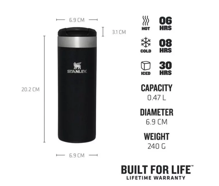 The AeroLight Transit Mug 0.47 L black The AeroLight Transit Mug 0.47 L black