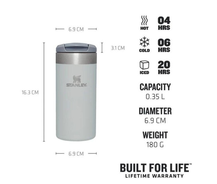 The AeroLight Transit Mug 0.35 L light grey