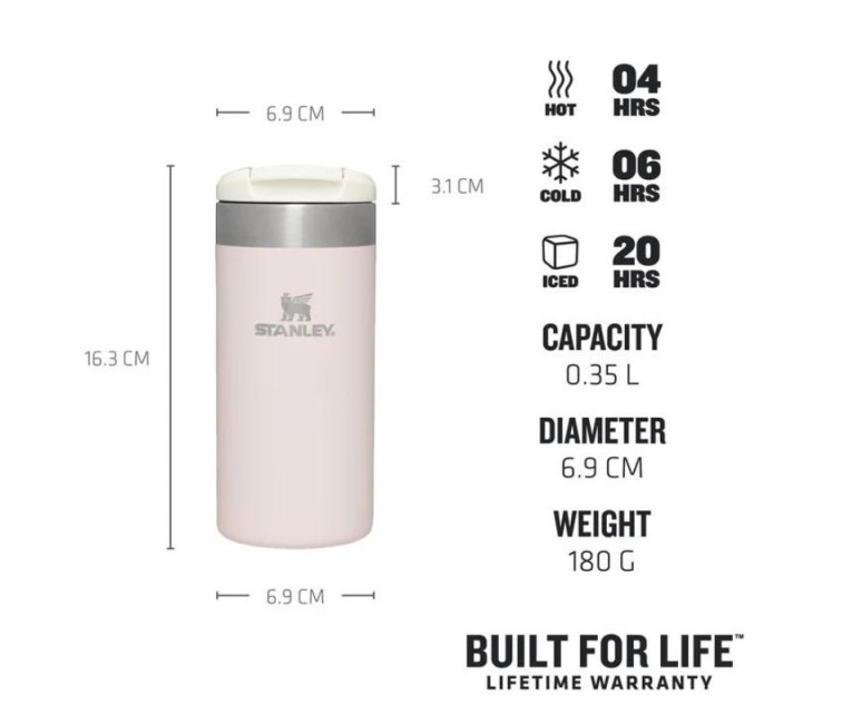 The AeroLight Transit Mug 0.35 L light pink