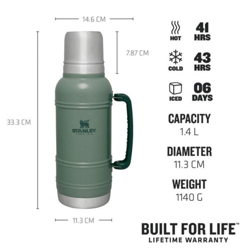 "Thermos The Artisan Thermal Bottle" 1,4 l žalias "Thermos The Artisan Thermal Bottle" 1,4 l žalias