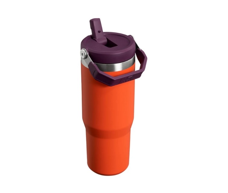 Thermal bottle with straw The IceFlow Flip Straw Tumbler 0,89L orange