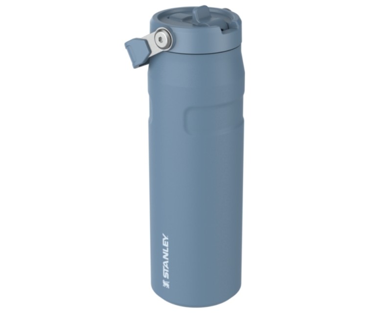 Termopudele ar salmiņu The IceFlow Bottle Flip Straw 2.0 0,7L zilganvioleta