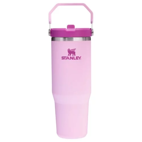 Termokrūze ar salmiņu The IceFlow Flip Straw 2.0 Tumbler 0,89L rozā