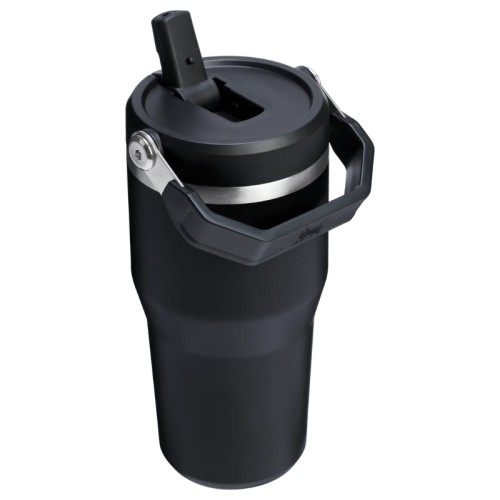 Termokrūze ar salmiņu The IceFlow Flip Straw 2.0 Tumbler 0,6L melna 2.0