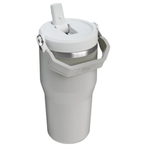 Termospuodelis su šiaudeliu „The IceFlow Flip Straw 2.0 Tumbler 0.6L“ šviesiai pilkas