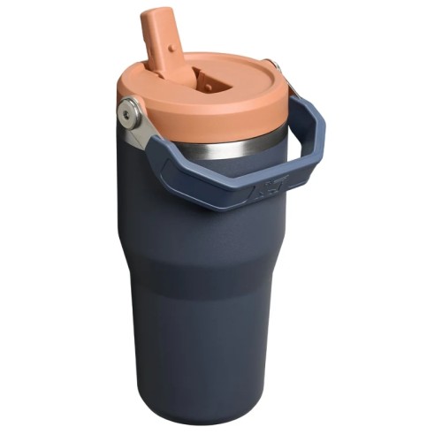 Termospuodelis su šiaudeliu „The IceFlow Flip Straw 2.0“ 0,6 l pilkas