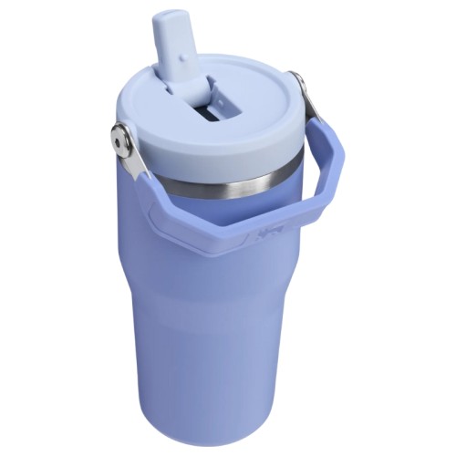 Termokrūze ar salmiņu The IceFlow Flip Straw 2.0 Tumbler 0,6L hortenziju zila