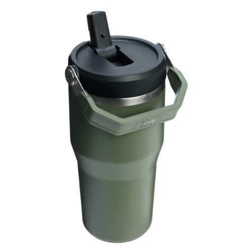 Termokruus kõrrega The IceFlow Flip Straw 2.0 Tumbler 0.6L tumeroheline